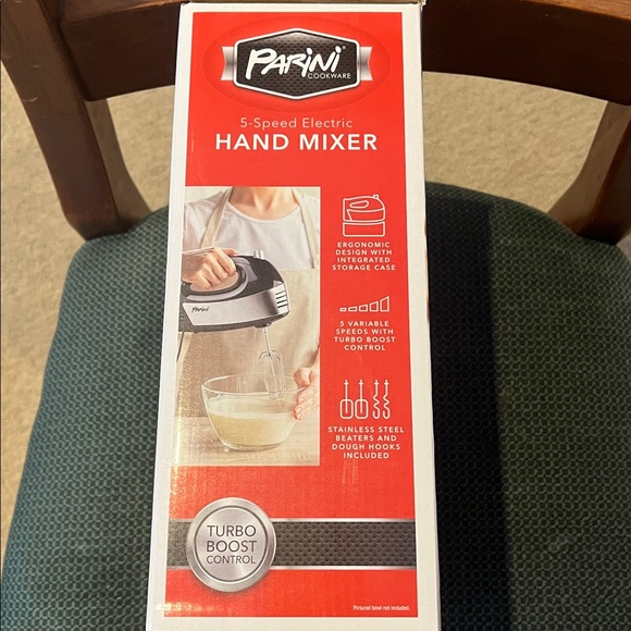 Parini 5-Speed Electric Hand Mixer - Black and Silver - Picture 4 of 4